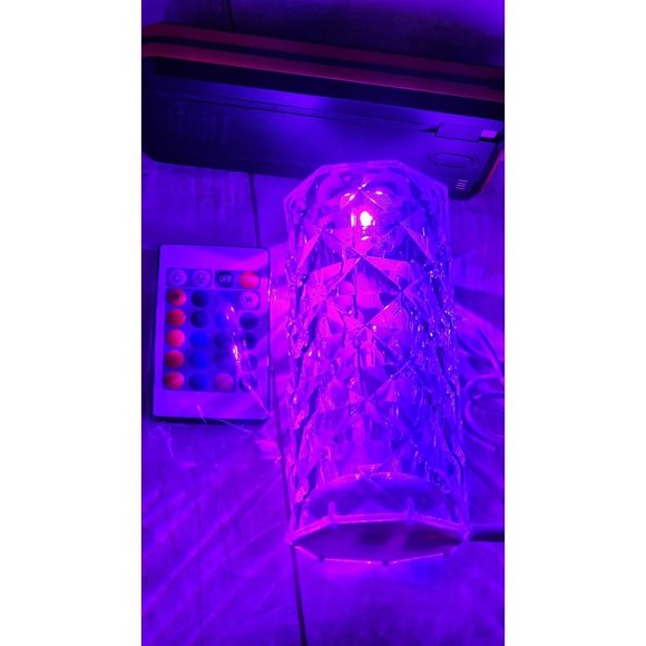 Rose Diamond LED USB Charging Mood Light Multiple Color Remote Lamp - Picture 6 of 16